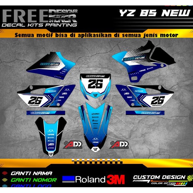 Decal Stiker Motor YZ 85 New Custom Design 041