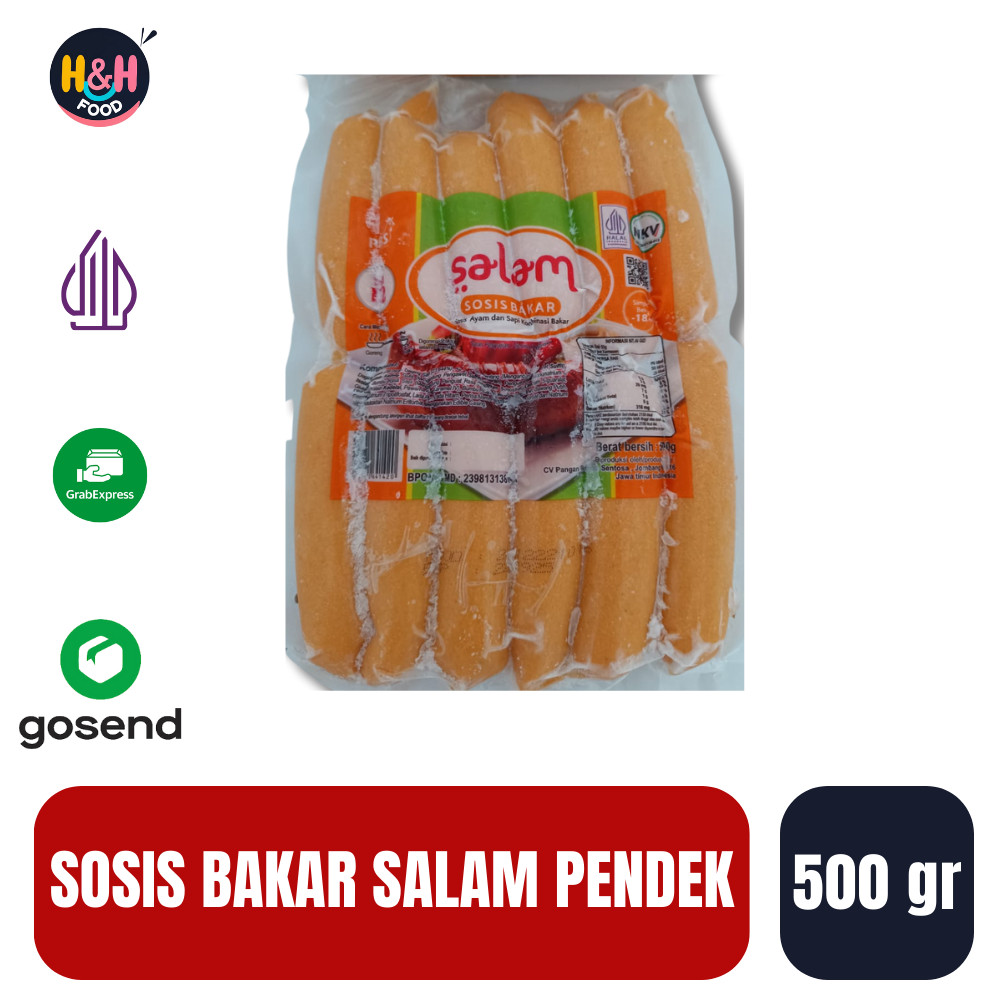 

Sosis Bakar Salam Jumbo Pendek 500 gr / Sosis Jumbo / Sosis Salam / Sosis Ayam / Sosis Pendek