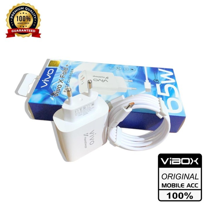 

SALE TERLARIS CHARGER ORIGINAL 100% FAST CHARGING VIVO X FOLD 65W 2USB USB + TYPE C PD SUPER FAST /