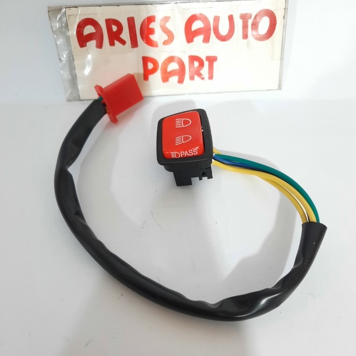 HEMAT SAKLAR TOMBOL HI DIM PASS BEAM BEAM PASS AEROX 155 VIET MERAH