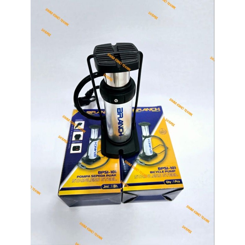 Pompa Injak Angin / Pompa Injak Ban Sepeda Motor Rockbros Portable BRANCH