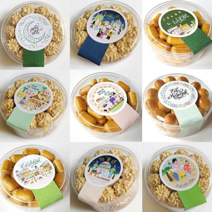 

Sticker size 8x15 cm stiker segel lidah toples kue 500gr label lebaran