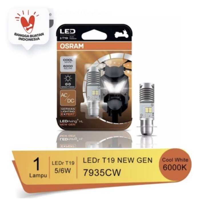 LAMPU DEPAN OSRAM LED MOTOR H6 BEAT FI POP STREET ECO T19 ORI