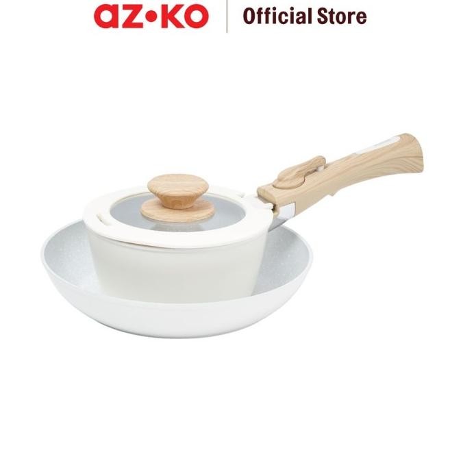 AZKO Kris Valerie Set Wajan Penggorengan & Panci Saucepan Detachable Cookware Set Wajan Saucepan Per
