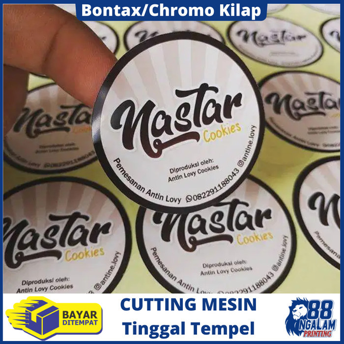 Cetak Stiker Label Bulat Murah / Stiker Bulat Bontak / Stiker Chromo