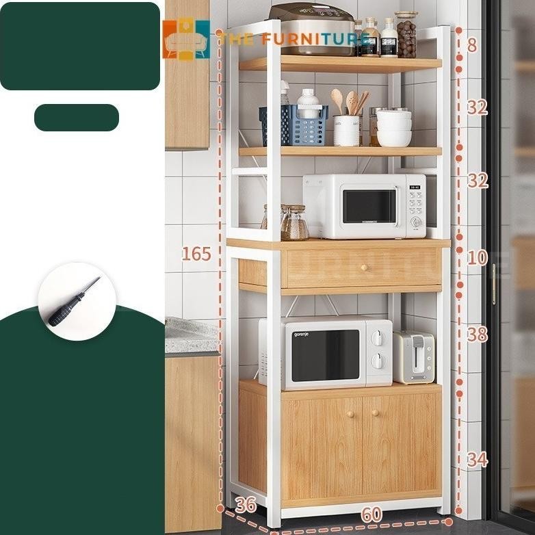 Rak Dapur Microwave/Rak Dapur Minimalis/Rak Dapur Serbaguna/ Rak Oven Microwave Dengan Kabinet/ Rak 