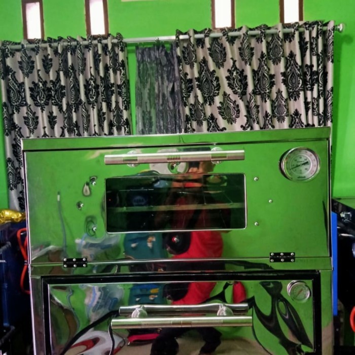 PROMO OVEN GAS KUE + LAPIS LEGIT STENLIS 75X60X70 (MULTI FUNGSI)+TERMOMETER