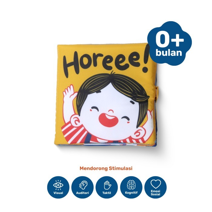 TERBARU Tentang Anak - Soft Book Horeee - Buku Tummy Time - Buku 0-6 bulan