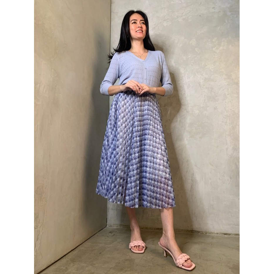 Uptown Girl Dotted Tulle Pleat Skirt HotR130125D