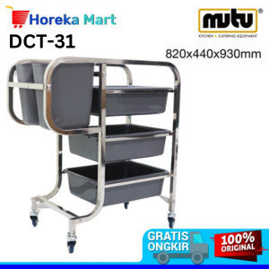 Troli Pengangkut Piring Kotor Di Restoran / Collect Bin Dct-31