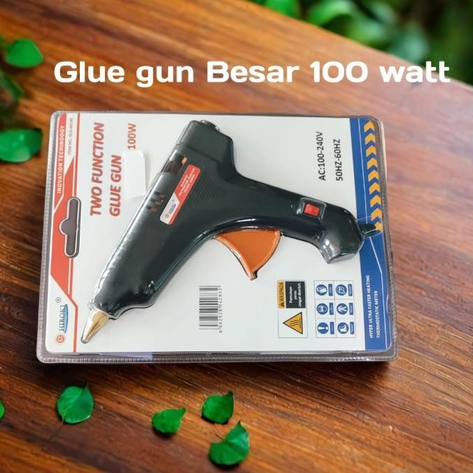 Promo Alat Lem Tembak KUNINGAN HIROKI 100 watt Pistol Besar Glue Gun Lilin Cair Listrik COD