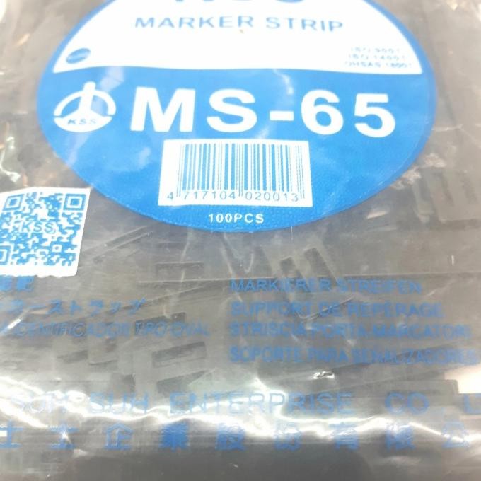 

Promo MS-65 - MARKER STRIP LENGTH : 65mm WIDTH : 9mm KSS ORIGINAL COD