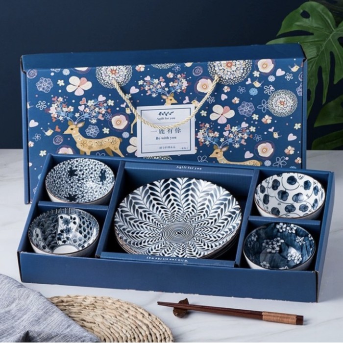 KADO HAMPERS PERNIKAHAN SET KERAMIK PIRING PLATE BOWL WEDDING GIFT