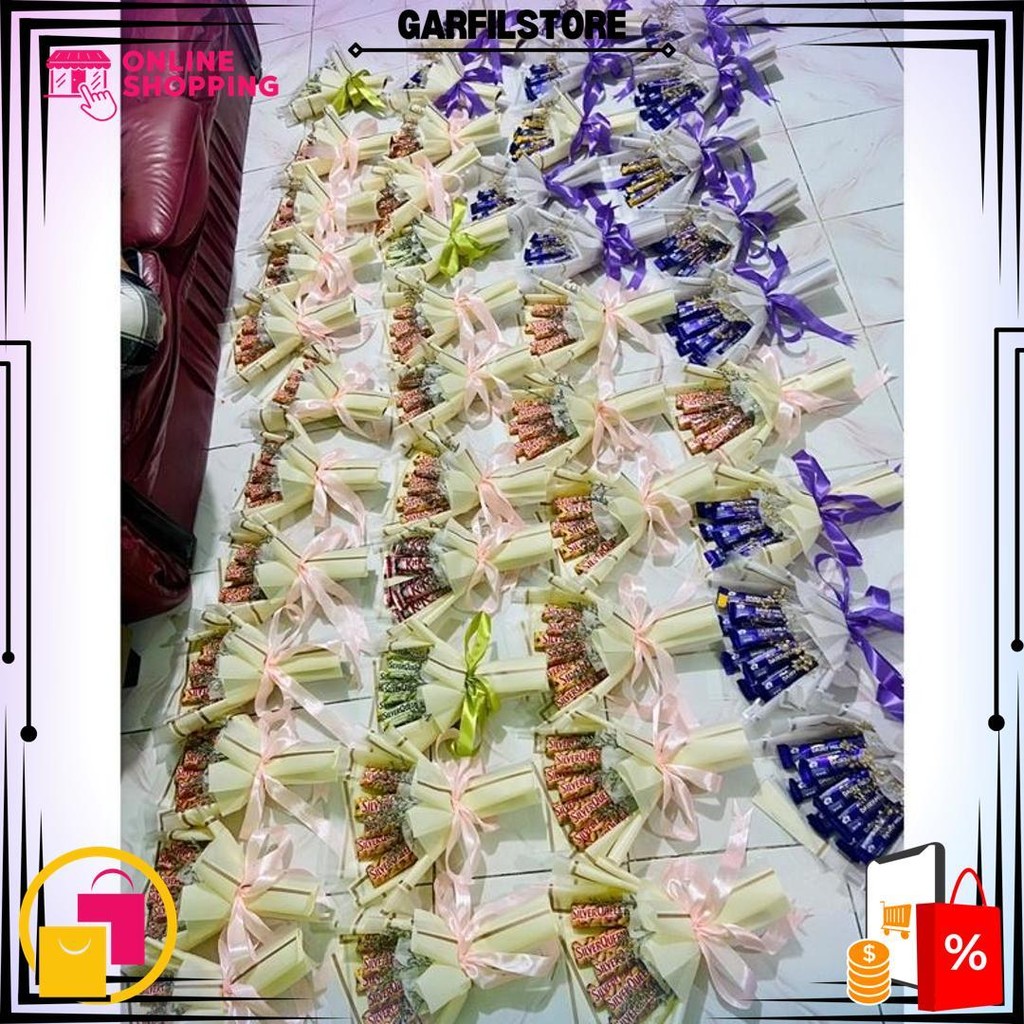

Buket Cokelat // Dairy Milk 30Gr // Silverqueen // Cadbury // Buket Bunga // Buket Snack D Promo 2.2