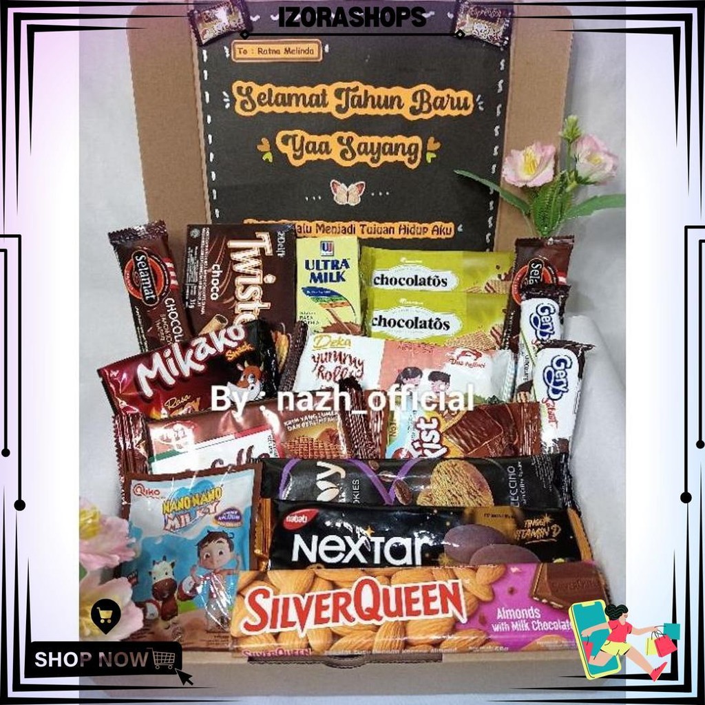 

Hampers Snack Box Ulang Tahun / Wisuda / Anniversary/ Paket Coklat D Gratis Ongkir