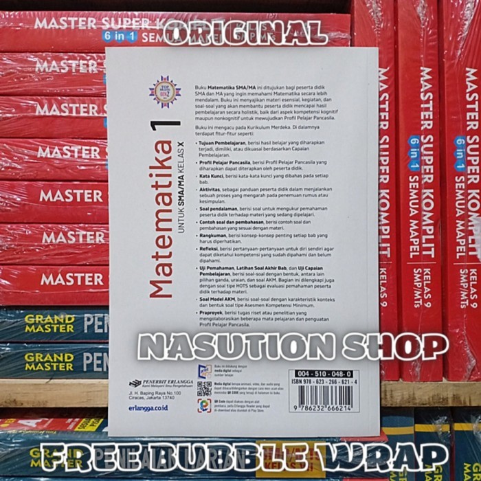 

PREMIUM Buku Matematika Kelas 1 / X 10 SMA Erlangga Kurikulum Merdeka ORI