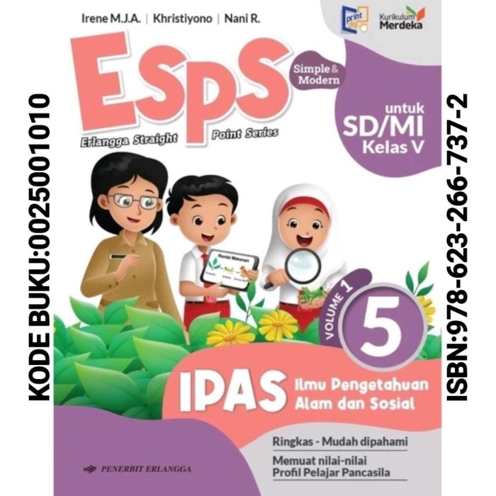 

FLASH SALE Buku ESPS IPAS SD kelas 5 Volume Vol 1 untuk SD / MI Kurikulum Merdeka Erlangga