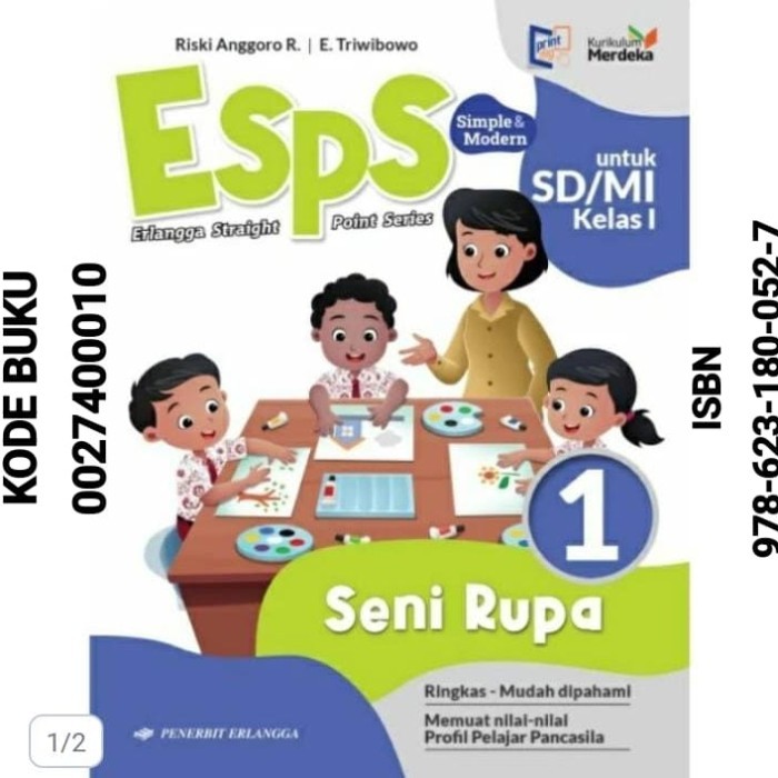 

BIG PROMO Buku Esps Seni Rupa Kelas 1 SD Kurikulum Merdeka erlangga sd
