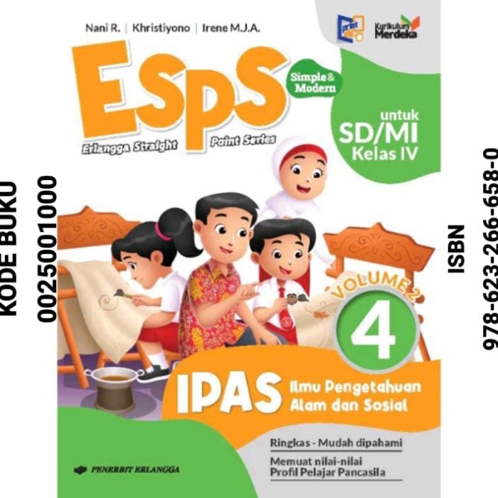 

KIRIM HARI INI Buku ESPS IPAS kelas 4 SD / MI Kurikulum Merdeka Erlangga
