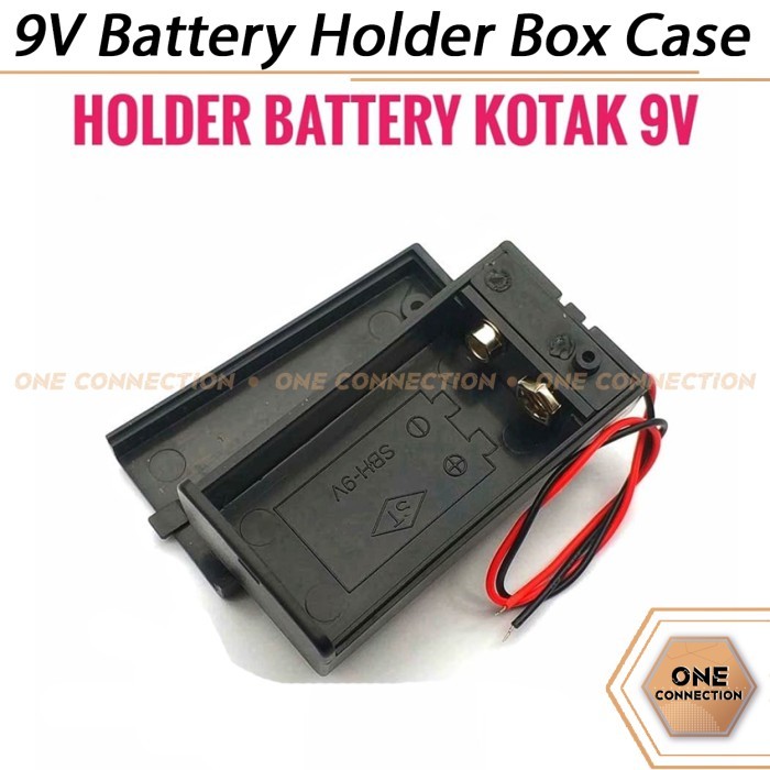 Kotak Baterai 9V Tutup Tempat Baterai Kotak 9V Battery Holder Box Case
