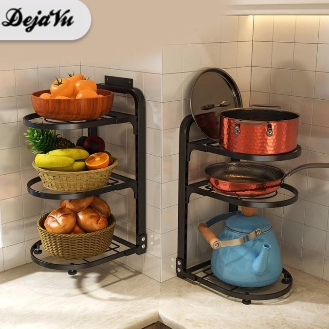 Dejavu Rak Panci Dapur Susun Rak Peralatan Dapur Serbaguna HRM146