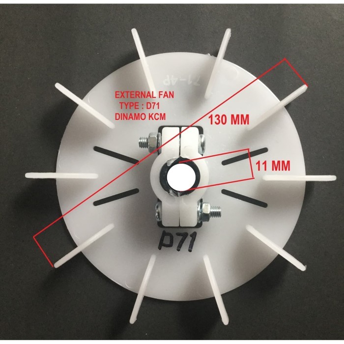 PRY88 D71 - KIPAS DINAMO - KIPAS MOTOR - EXTERNAL FAN