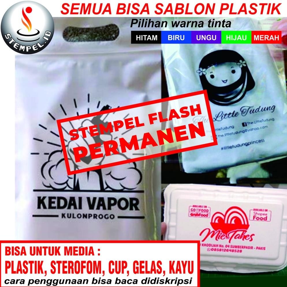 

COD Stempel Custom / Stempel Plastik / Sterofoam / Mika + Free Tinta Permanent Waterproff ter-46