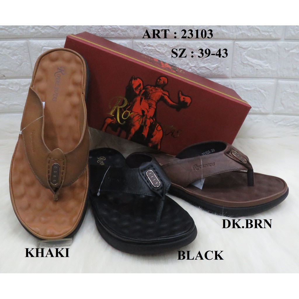 SANDAL PRIA KULIT MEREK ROYAL SUTAS ART 23103 PRICE RP 740.900 BRAND ORIGINAL