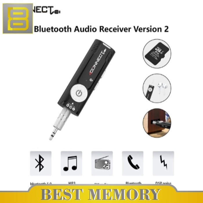 4Connect Bluetooth Audio Receiver Dongle with MP3 Player and FM Radio
