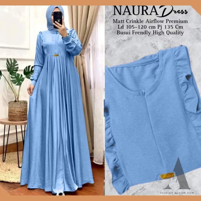 037 Gamis Rempel Dada - Gamis Crinkle Jumbo - Gamis Selebgram - Gamis Muslimah