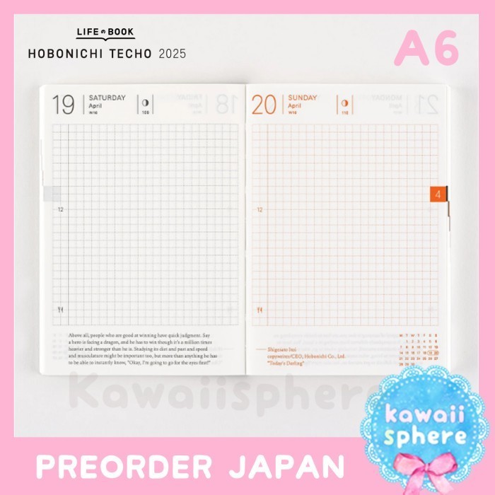 

Terlaris Hobonichi Techo 2025 A6 English Planner Hobonichi 2025 Ready Stock Handcarry Jepang SALE