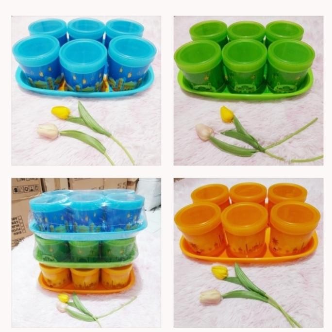 Toples lebaran 1set+nampan/toples lebaran kue kering/Toples plastik