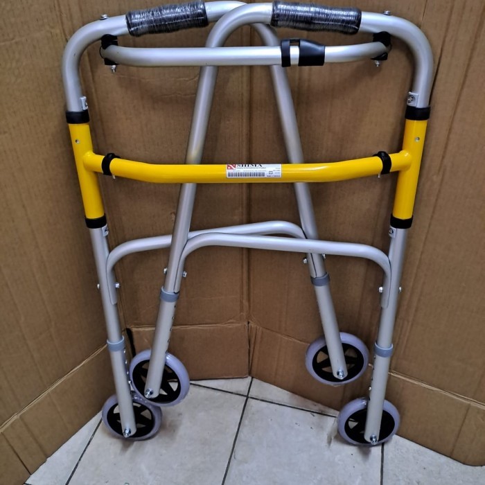 BISA FAKTUR tongkat roda kaki 4 Walker roda