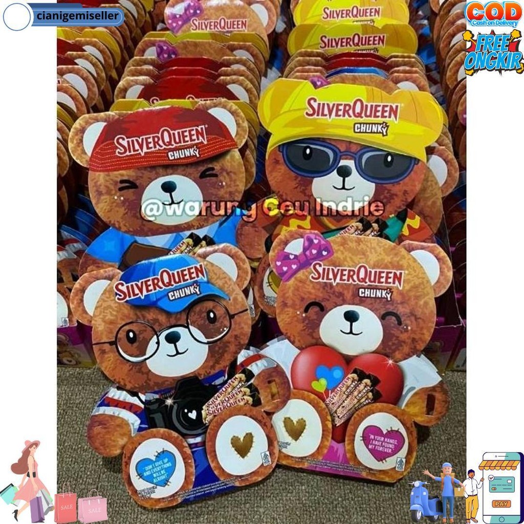 

Coklat Silverqueen Chunkybar Edisi Valentine Bear Mede Isi 3 Pcs X 26Gr D Cod