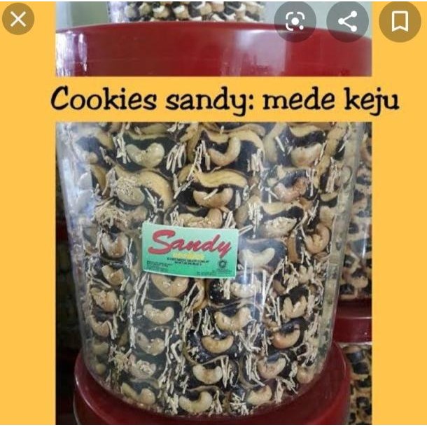 

Sandy cookies kue kering Sandy kue lebaran Sandy toples merah hijau