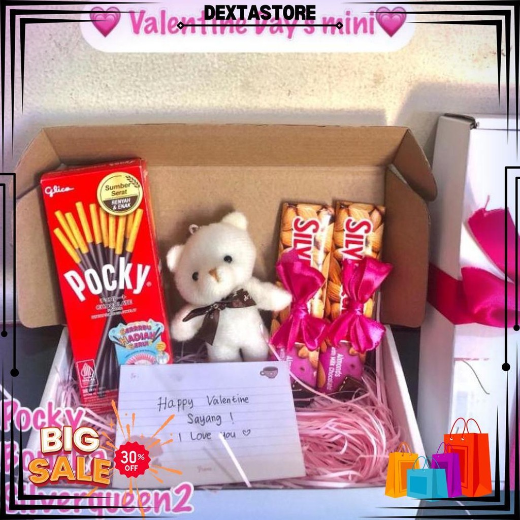 

Miffglow - Hampers Valentine Hampers Lebaran Kado Ulang Tahun Kado Valentine Coklat Valentine Gift Box Pocky Love Pocky Mini Kado Aniversarry Kado Aniv Hadiah Aniv Hampers Aniversarry Gift Box D Sale