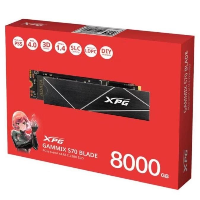 ADATA XPG GAMMIX S70 BLADE 8TB - SSD M.2 PCLIE NVME GEN4