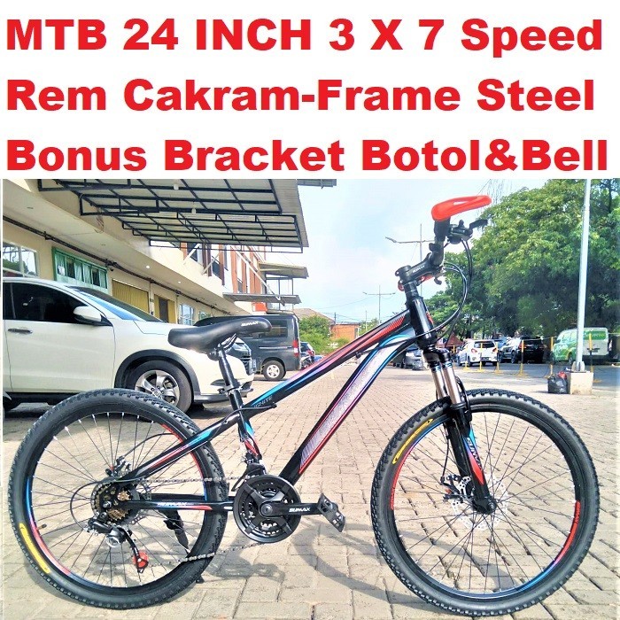Sepeda Gunung MTB 24 26 Inch ATLANTIS AT MT 24 730 New 3x7 sp SUMAX