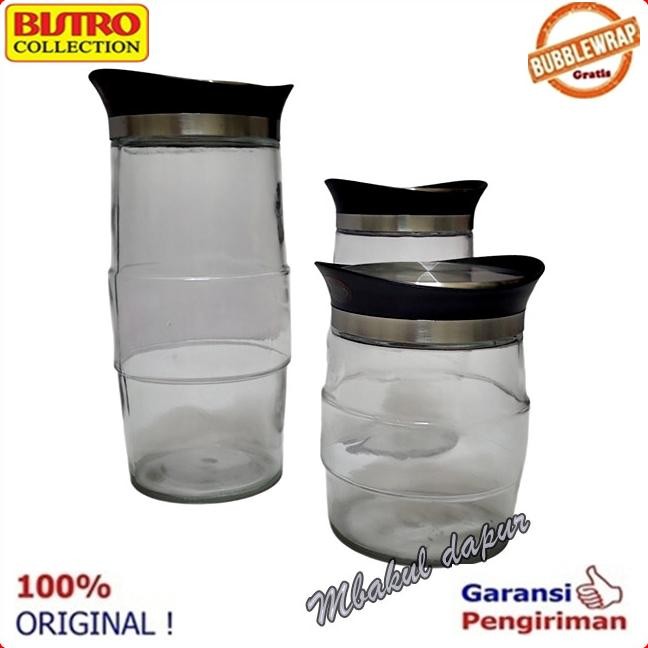 Toples Lebaran Toples kaca Toples Set Keler Set Isi 3 pc Bistro BO 157
