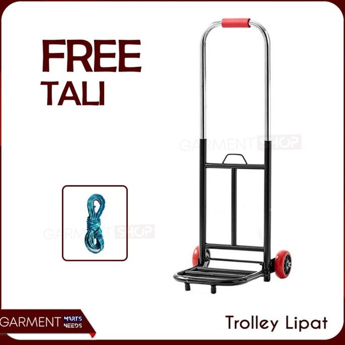 :::::::] Troli Lipat Besi Dorongan Pegangkut Barang Aqua Galon Trolley Tali
