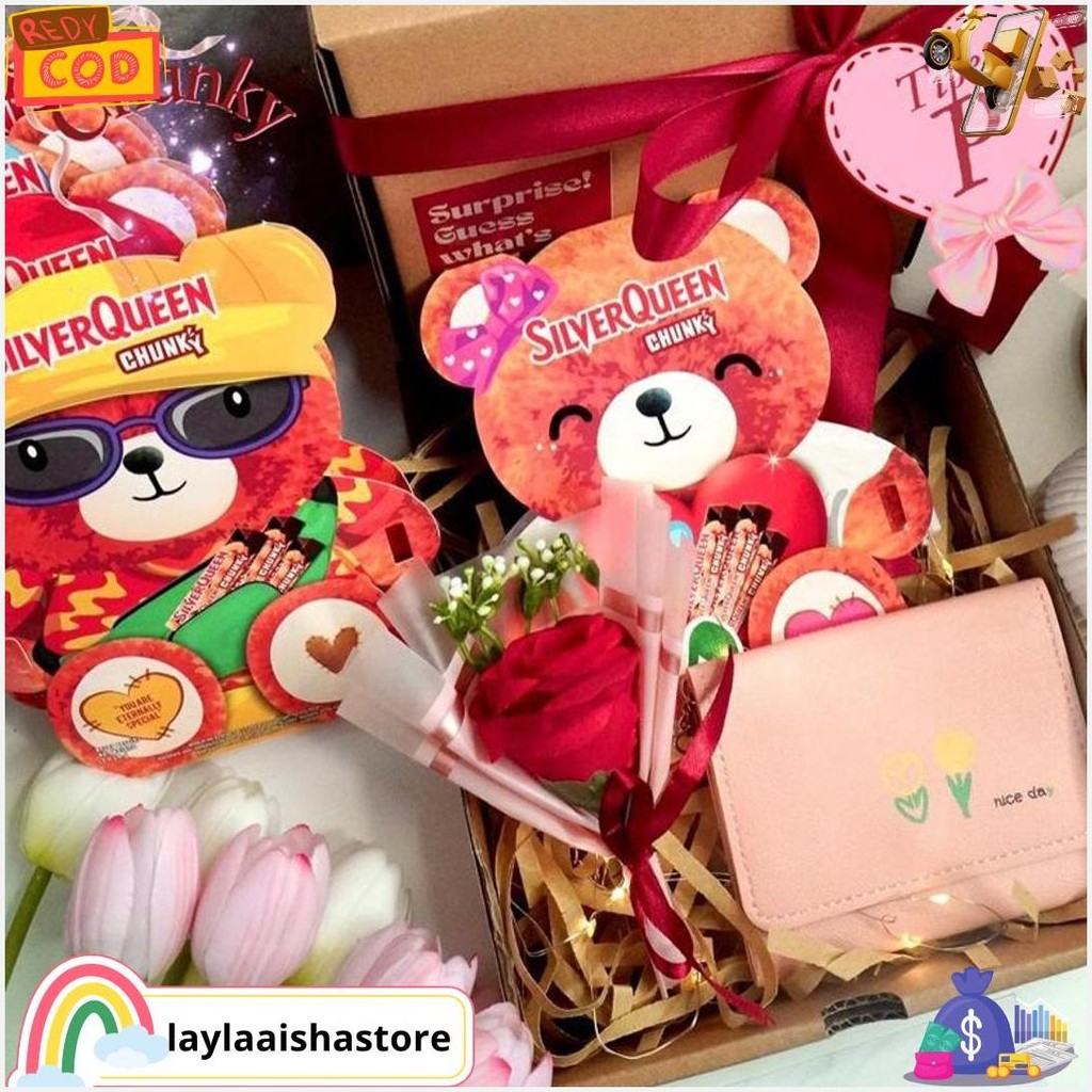 

Hampers Snack Box Cokelat Kado Ulang Tahun Valentine Hadiah Pacar Gift Box Buket Murah Hadiah Wisuda Sempro Anniversary Hari Guru Cewek Cowok Chunky Bear Coklat Beruang Silverqueen Chunky Bar Bisa Cod