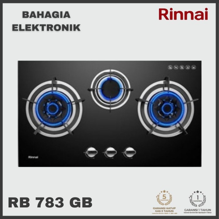 Rinnai RB 783 GB kompor tanam gas 3 tungku