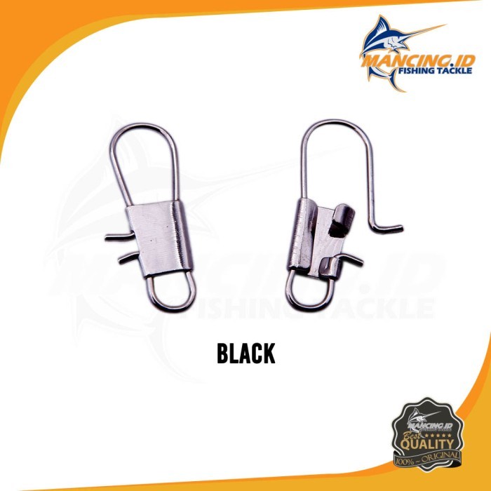 Snap Peniti Pancingan penyambung lure kuat murah Hitam No. 6