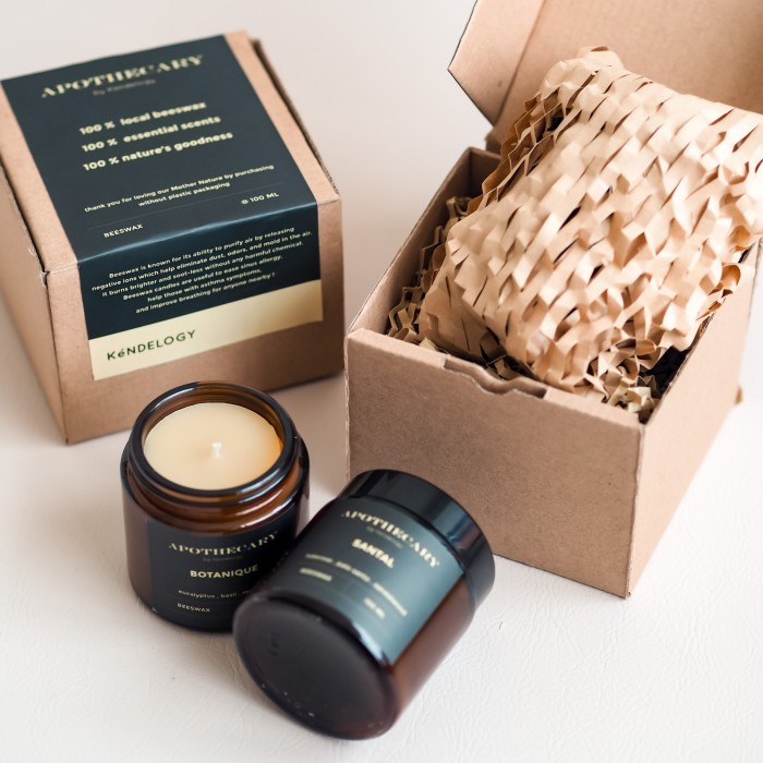 Kendelogy Apothecary Beeswax Candles Lilin Lebah Scented Organic