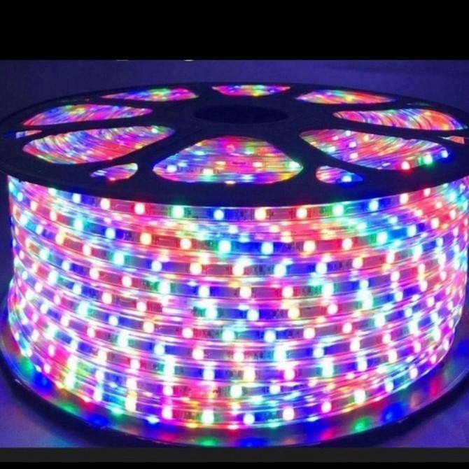 Murah Lampu Led Strip Rgb Selang 50 Meter Smd 5050 220V Rgb 50M Waterproof