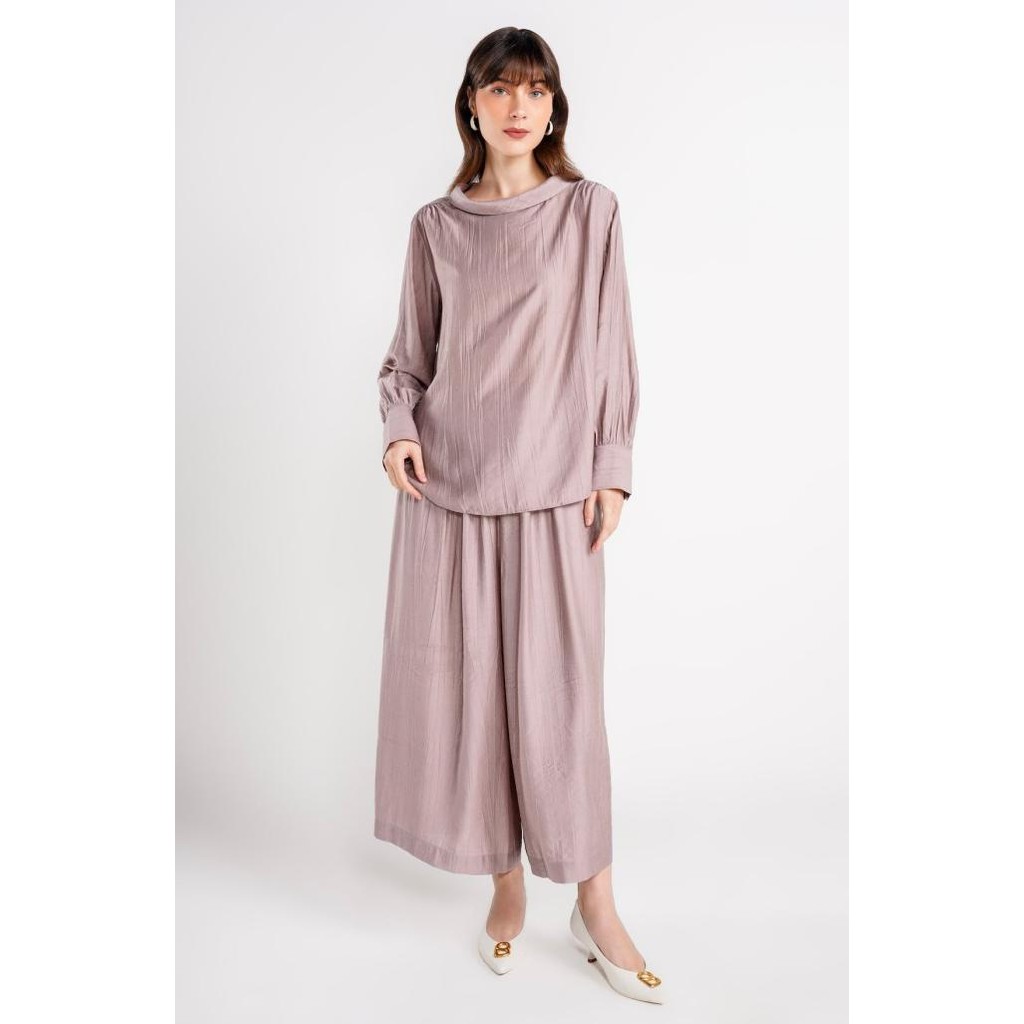 Grosir Benang Jarum - Esther Texture Comfy Set - Purple