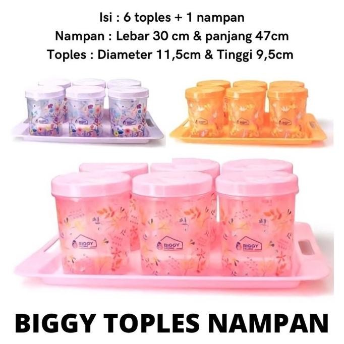 Biggy Toples Nampan Set Tuscany Isi 6 Pcs / Toples Kue Lebaran
