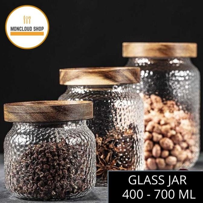 "Jual Toples Kue Kering Kaca Bening / Toples Lebaran Kaca Kedap Udara