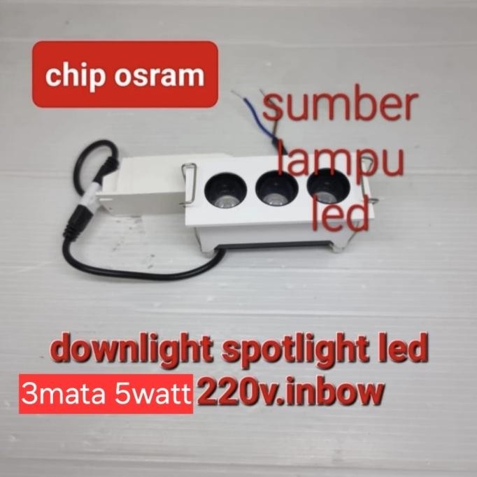 Grosir Downlight Led 3Mata 3W 3Watt Chip Osram / Spotlight Linear Light 3W 3 Watt 3Led 220Volt
