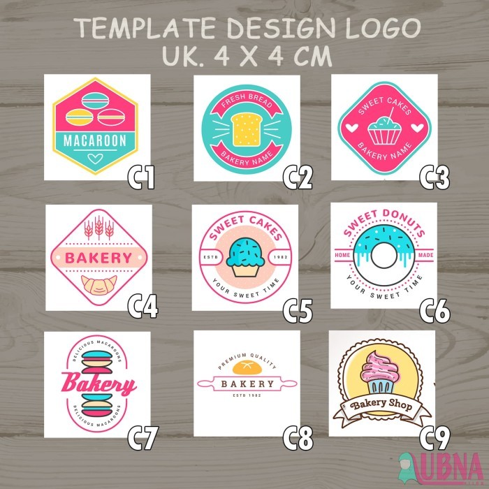 Stiker Sticker logo label merk bakery bake kue coffe online shop